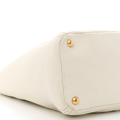 Prada Vitello Daino Side Pocket Tote Talco 10 of 14