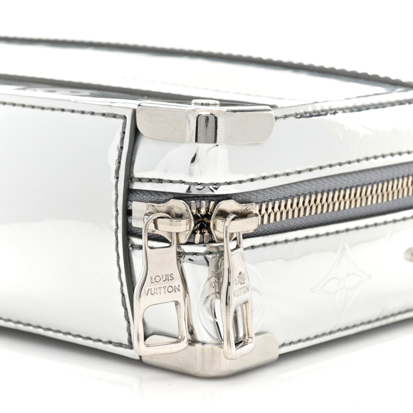 Monogram Mirror Handle Trunk Silver