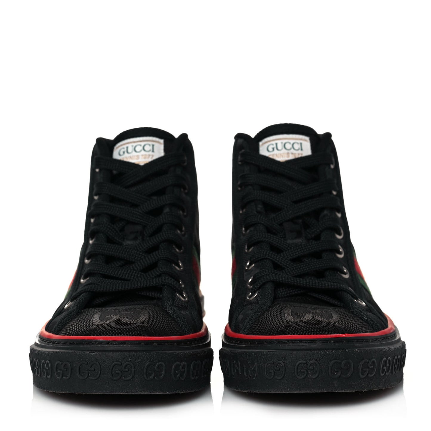 Econyl Nylon Web Monogram Off The Grid Womens 1977 Tennis High Top Sneakers 35.5 Black