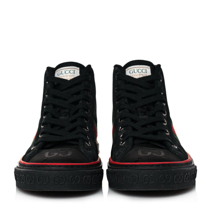 Gucci Econyl Nylon Web Monogram Off The Grid Womens 1977 Tennis High Top Sneakers 35.5 Black 2 of 7