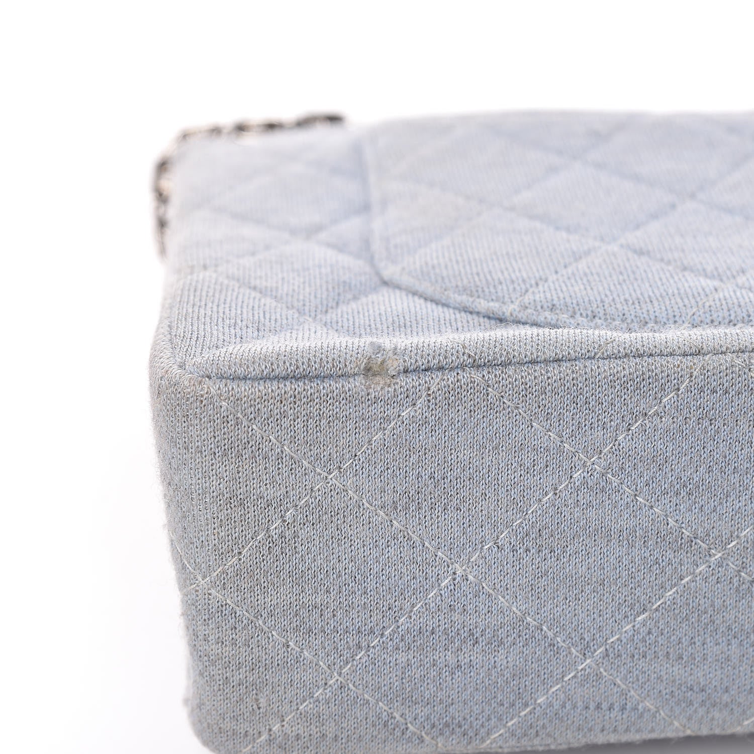 Chanel Jersey Quilted Small Double Flap Blue 8 of 20