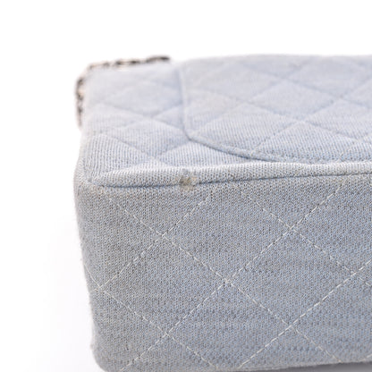 Chanel Jersey Quilted Small Double Flap Blue 8 of 20