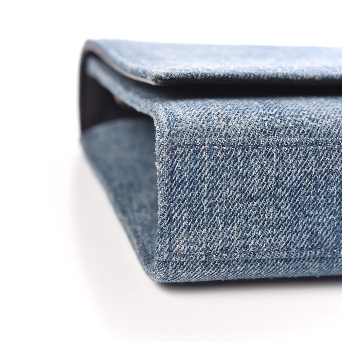 Denim Medium Classic Monogram Kate Satchel Light Blue