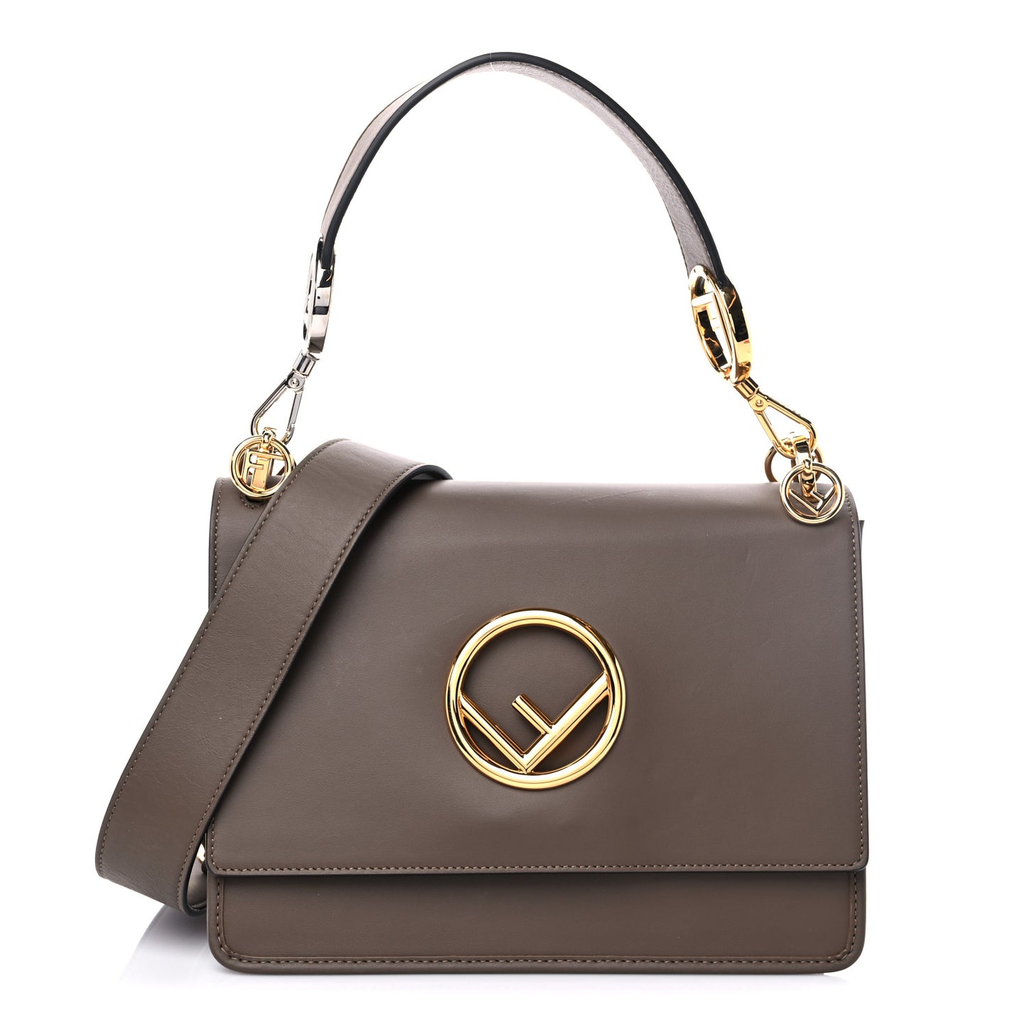 Vitello Century Opaco F is Fendi Kan I Shoulder Bag Tortora