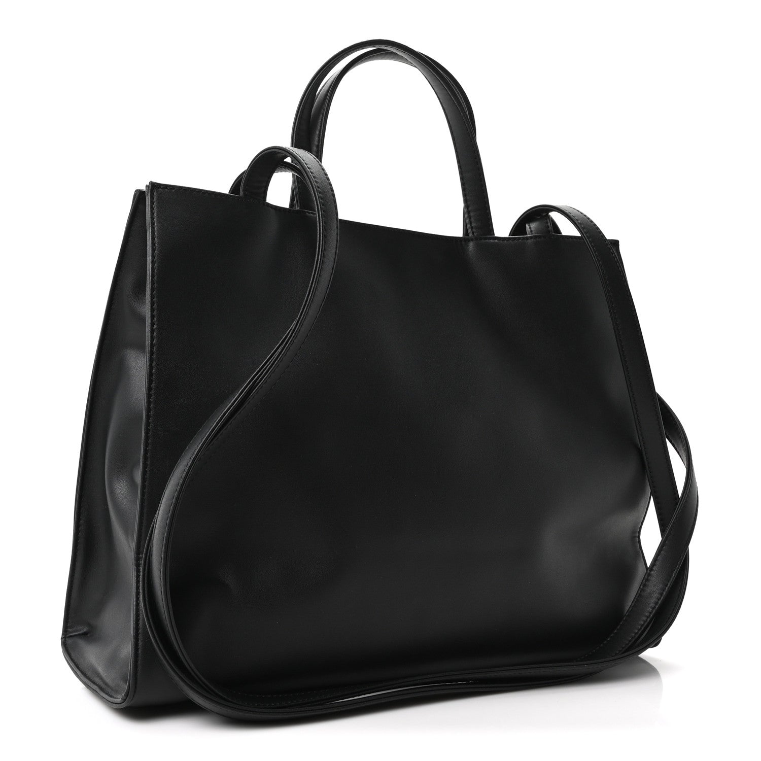 Telfar Vegan Leather Medium Shopping Bag Black 3 of 10