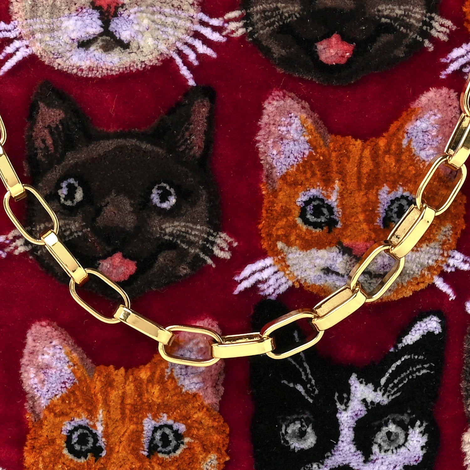 Dolce & Gabbana Velvet Cats Shoulder Bag Multicolor 7 of 10