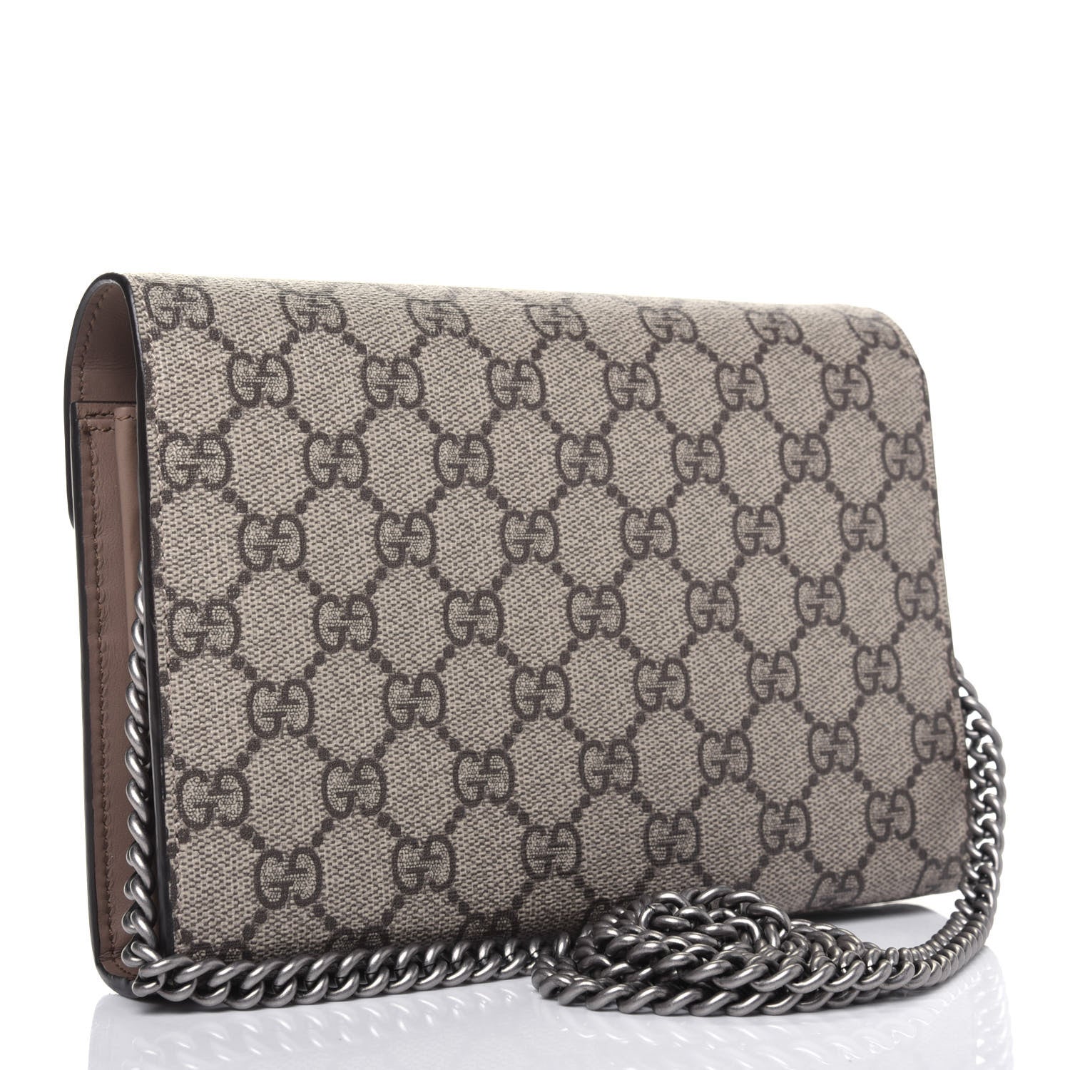 Gucci GG Supreme Monogram Mini Dionysus Chain Wallet Beige Taupe 3 of 15
