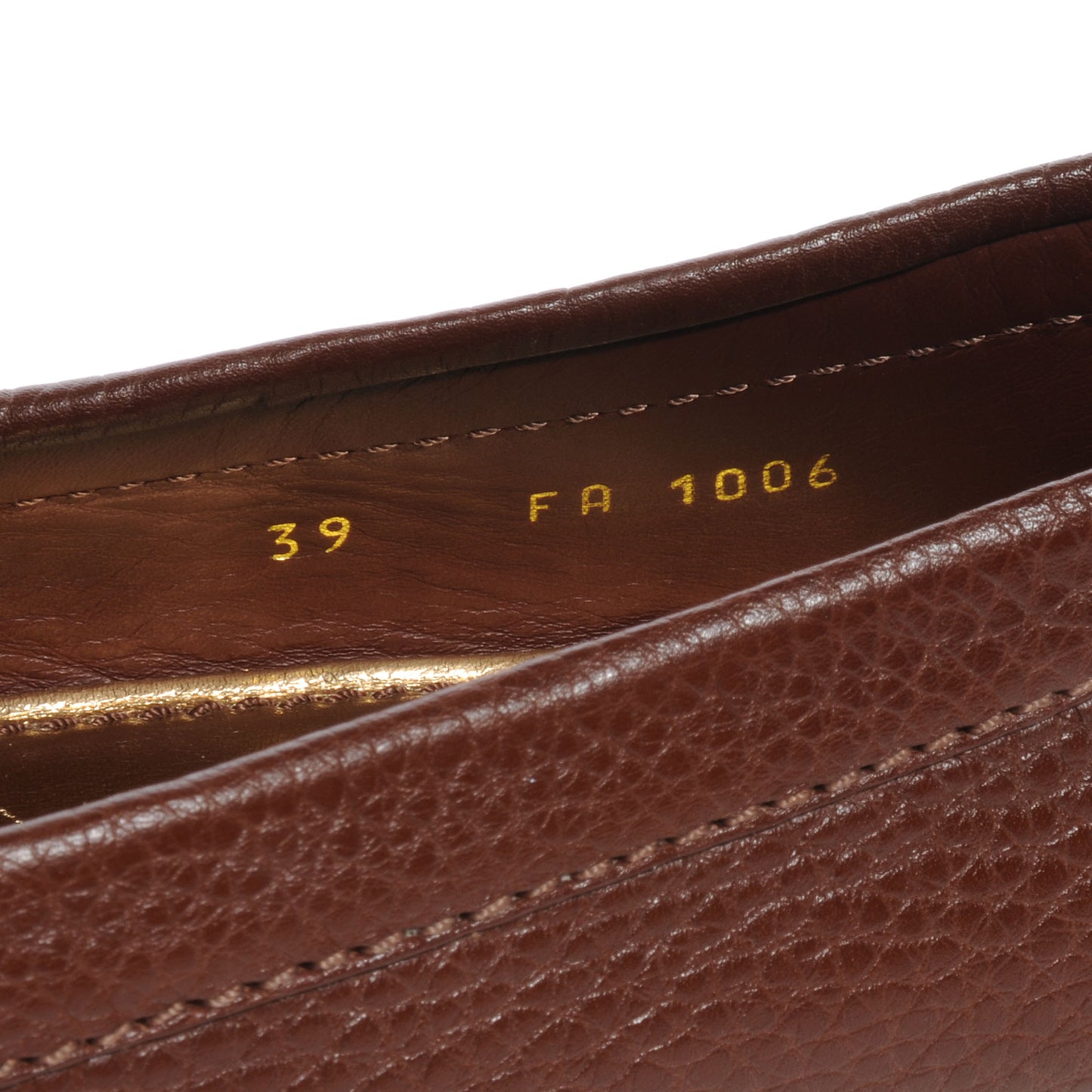 Grained Leather Hockenheim Loafers 39 Brown
