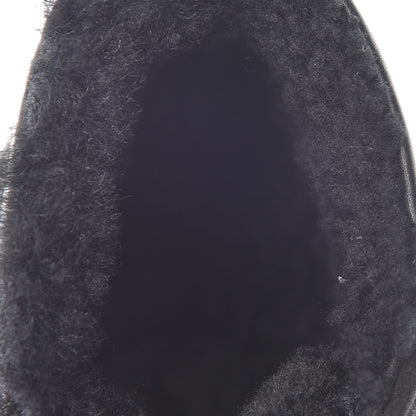 Hermes Suede Shearling Womens Jimmy High Top Sneakers 39.5 Black 6 of 7