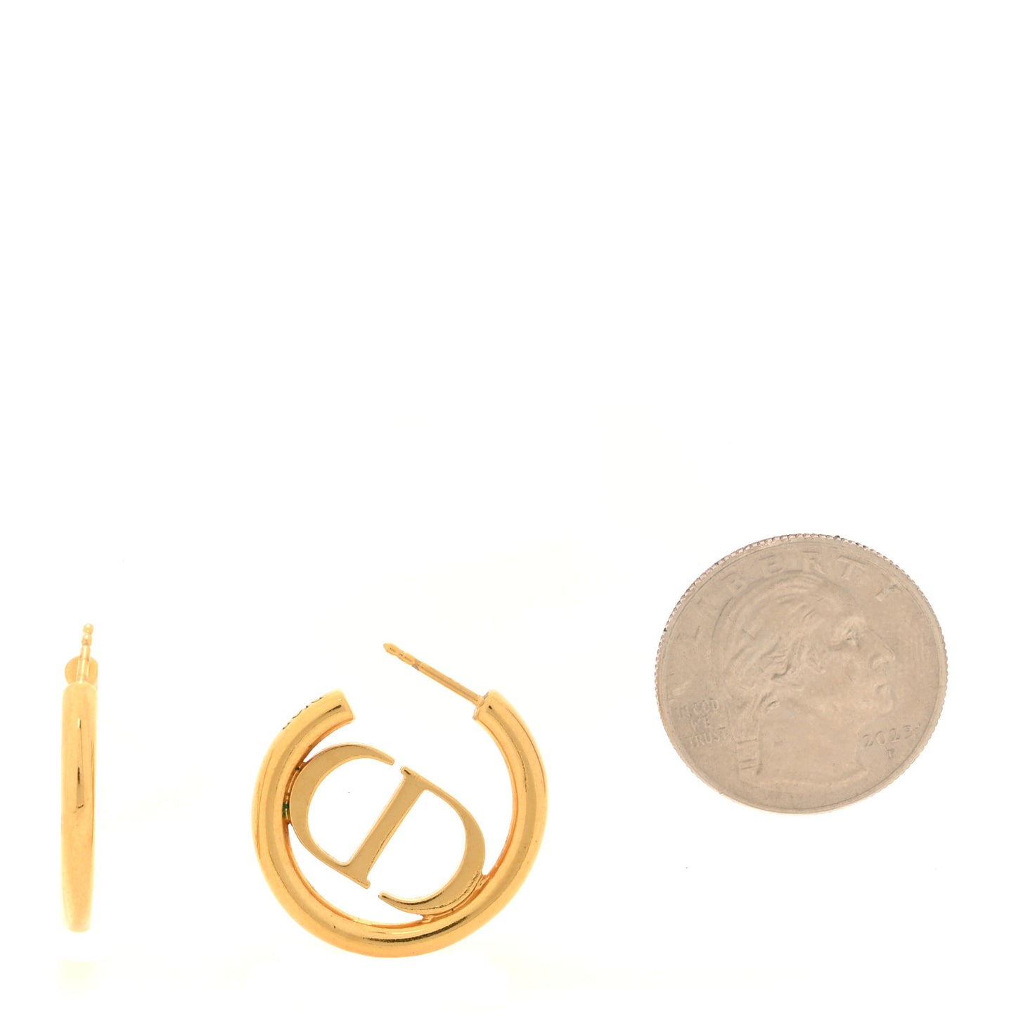 Metal 30 Montaigne Hoop Earrings Aged Gold