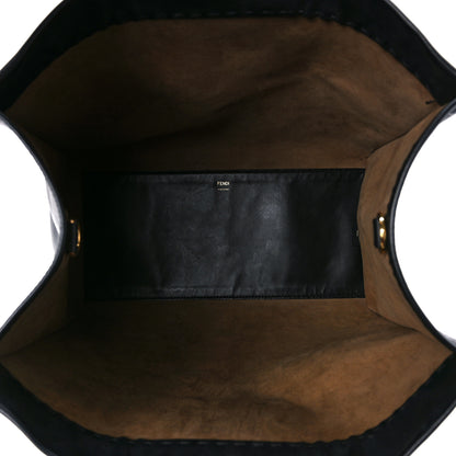 Fendi Vitello King Plexiglass Large Fendi Sunshine Shopper Tote Black 5 of 10