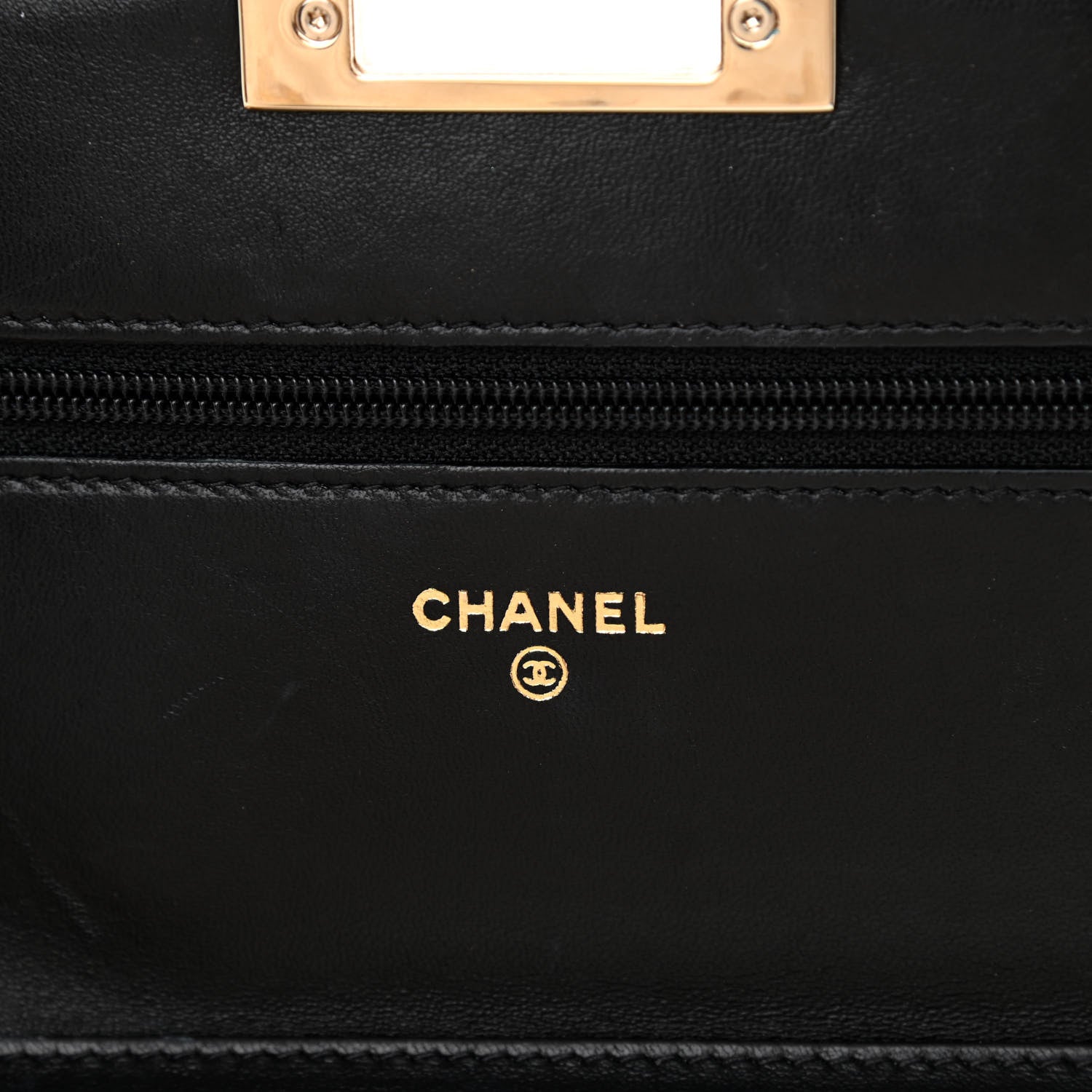 Chanel Lambskin Quilted Golden Class Wallet On Chain WOC Black 6 of 11