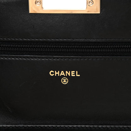 Chanel Lambskin Quilted Golden Class Wallet On Chain WOC Black 6 of 11