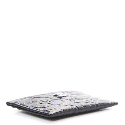 Chanel Caviar Camellia Embossed Card Holder Black 3 of 8