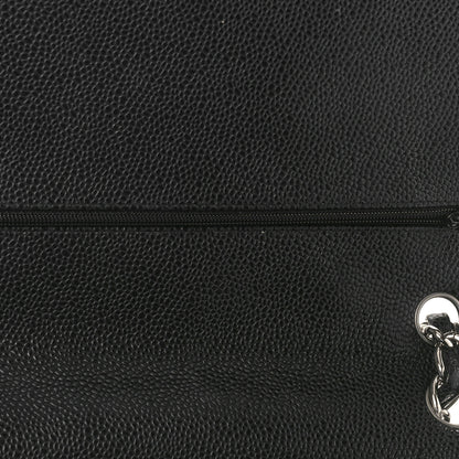 Chanel Caviar Quilted Jumbo Double Flap Black 15 of 17