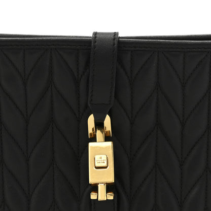 Gucci Quilted Calfskin Jackie O Chain Hobo Black 8 of 14