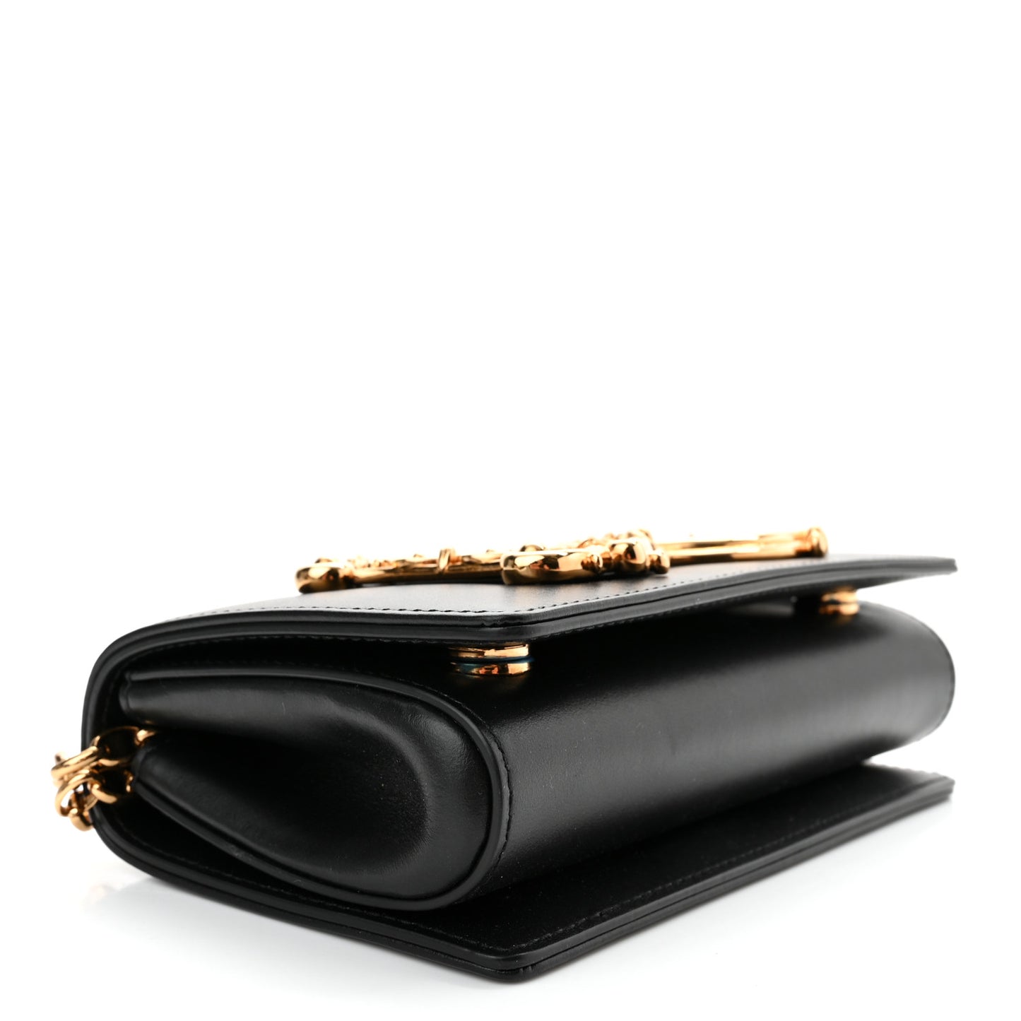 Calfskin DG Girls Phone Shoulder Bag Black