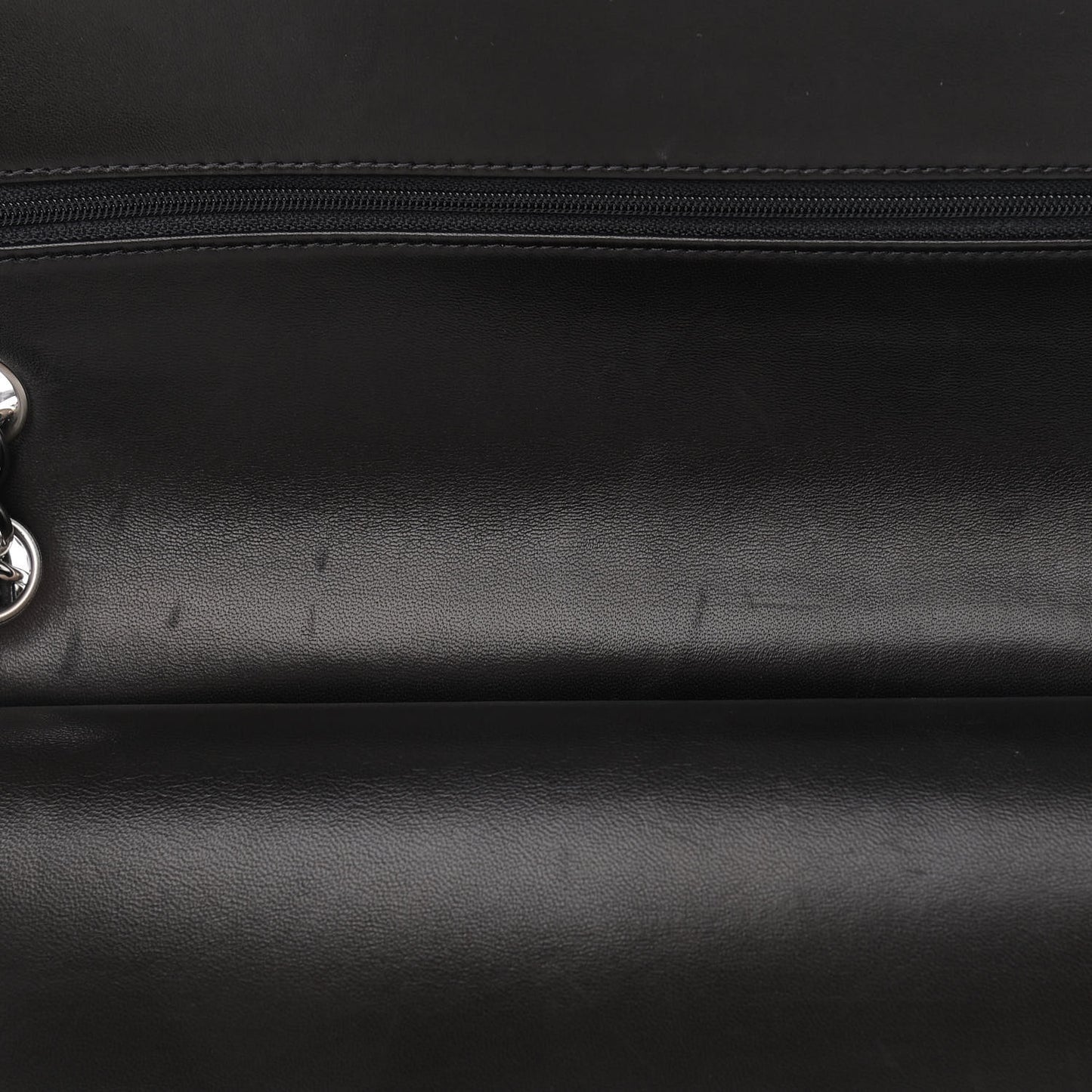 Lambskin Quilted Jumbo Double Flap Black
