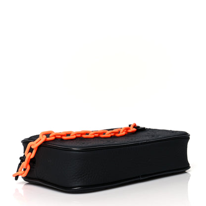 Louis Vuitton Taurillon Monogram Uniformes Solar Ray Soft Pochette Volga Belt Bag Black 4 of 9