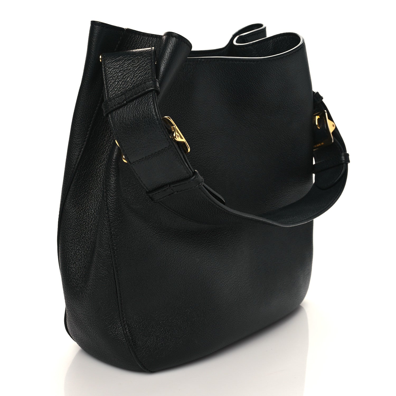 Burberry Grainy Calfskin Small Elmstone Hobo Black 3 of 6