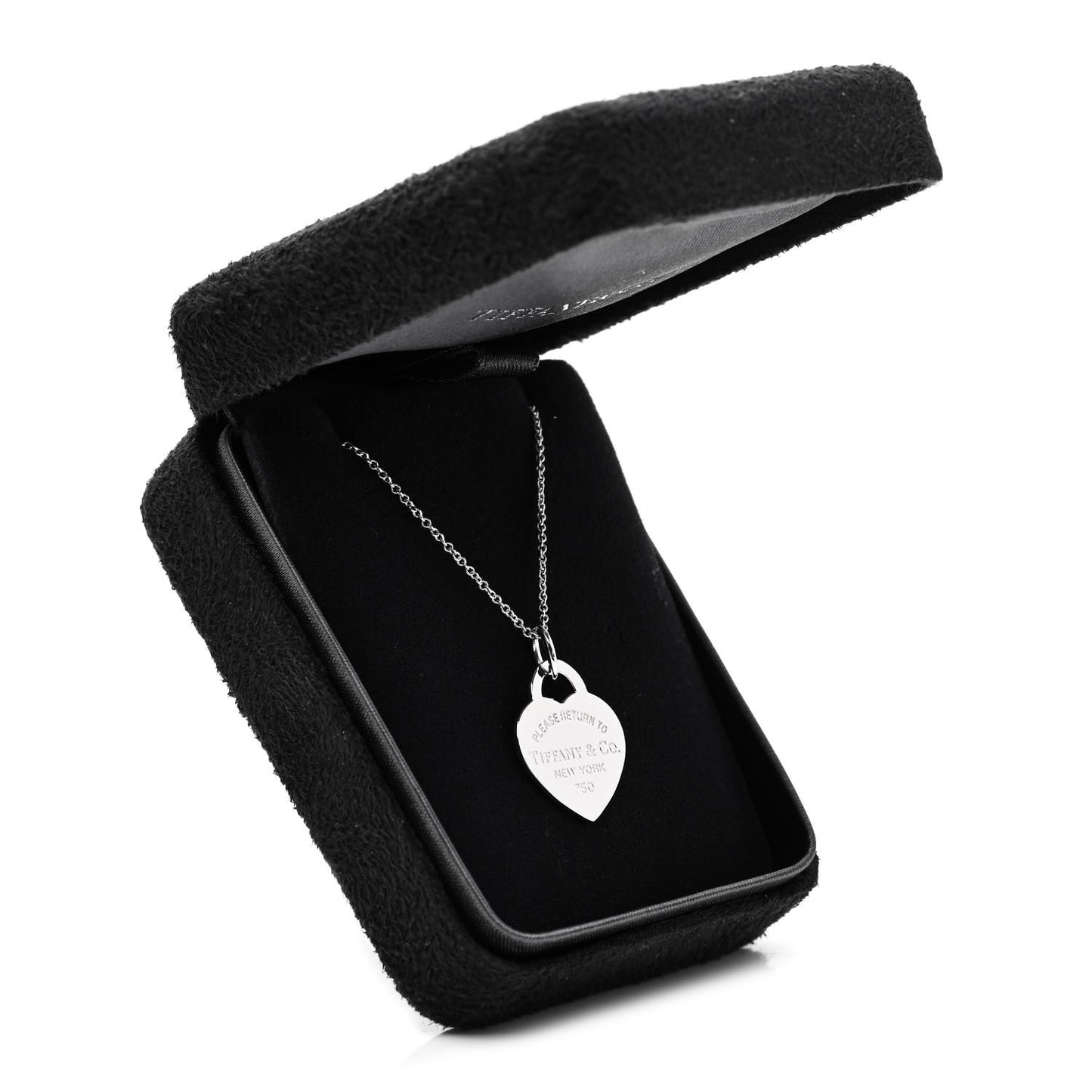 18K White Gold Return to Tiffany Heart Tag Pendant Necklace