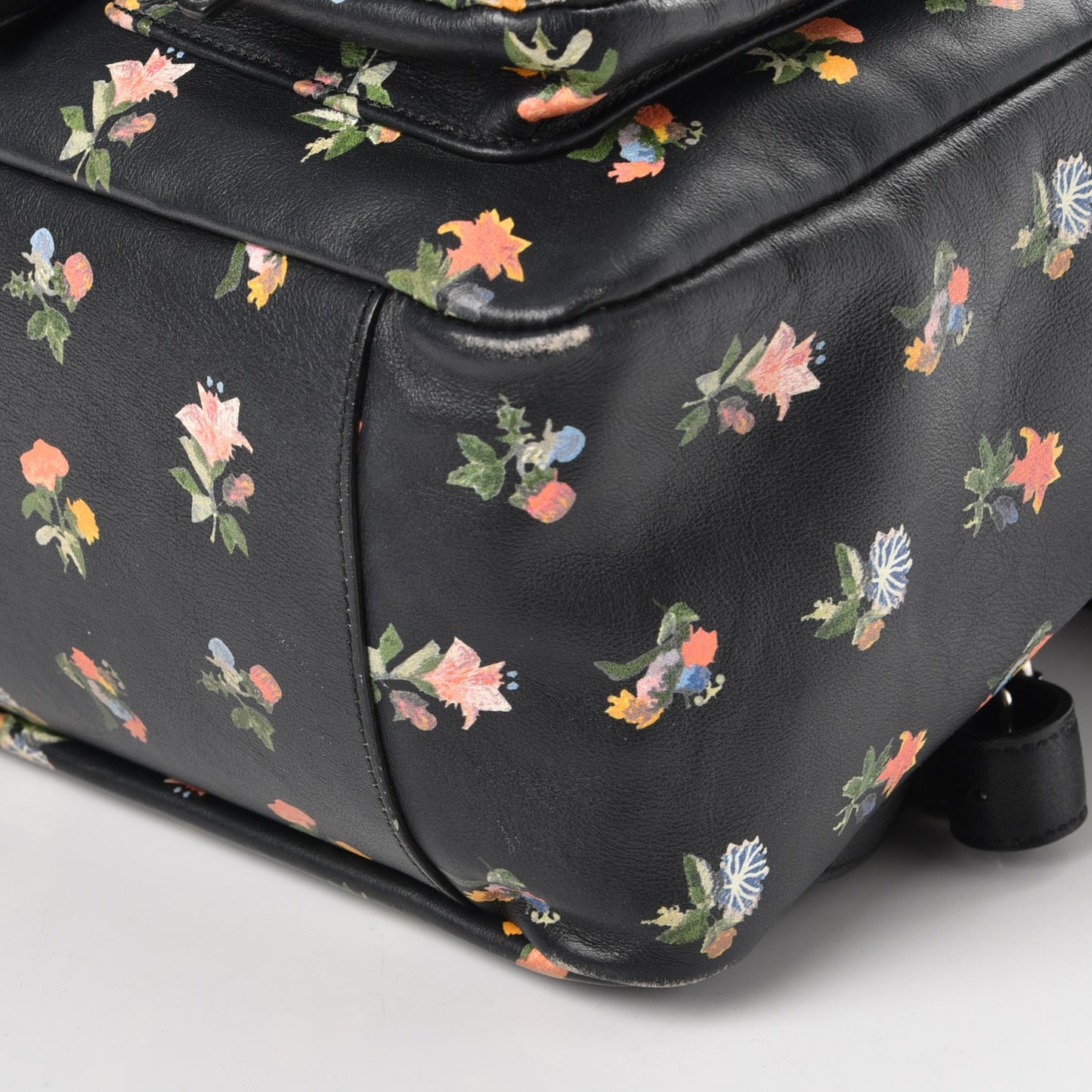 Calfskin Prairie Flower Printed Festival Backpack Multicolor