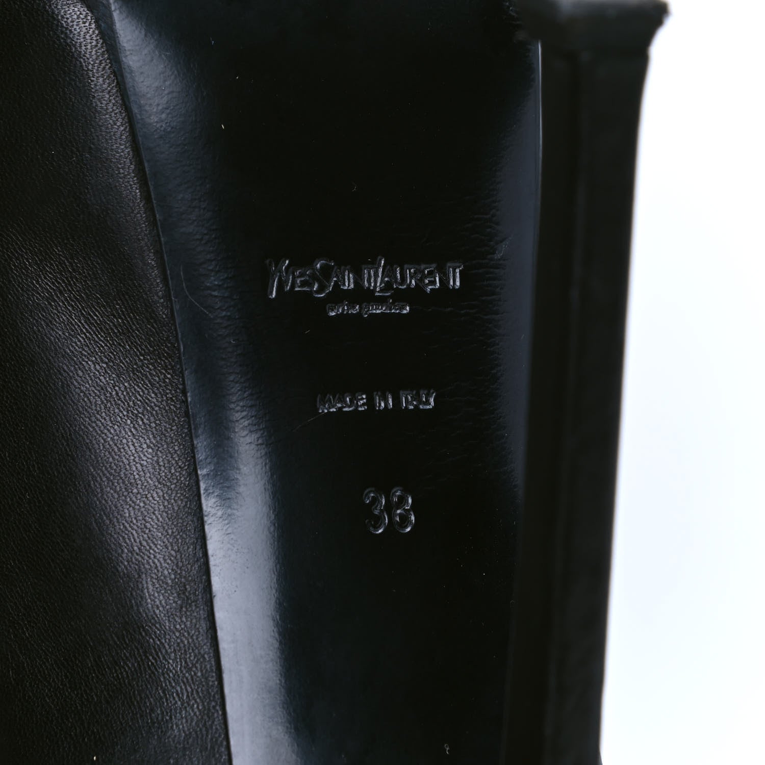 Saint Laurent Vernigolf Tribtoo Platform 80 Pumps 38 Black 8 of 8