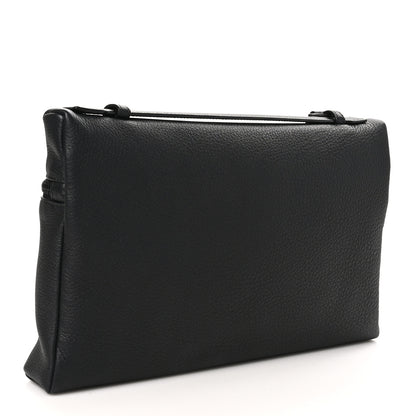 Loro Piana Grained Calfskin Extra Pocket Pouch L29 Black 3 of 9