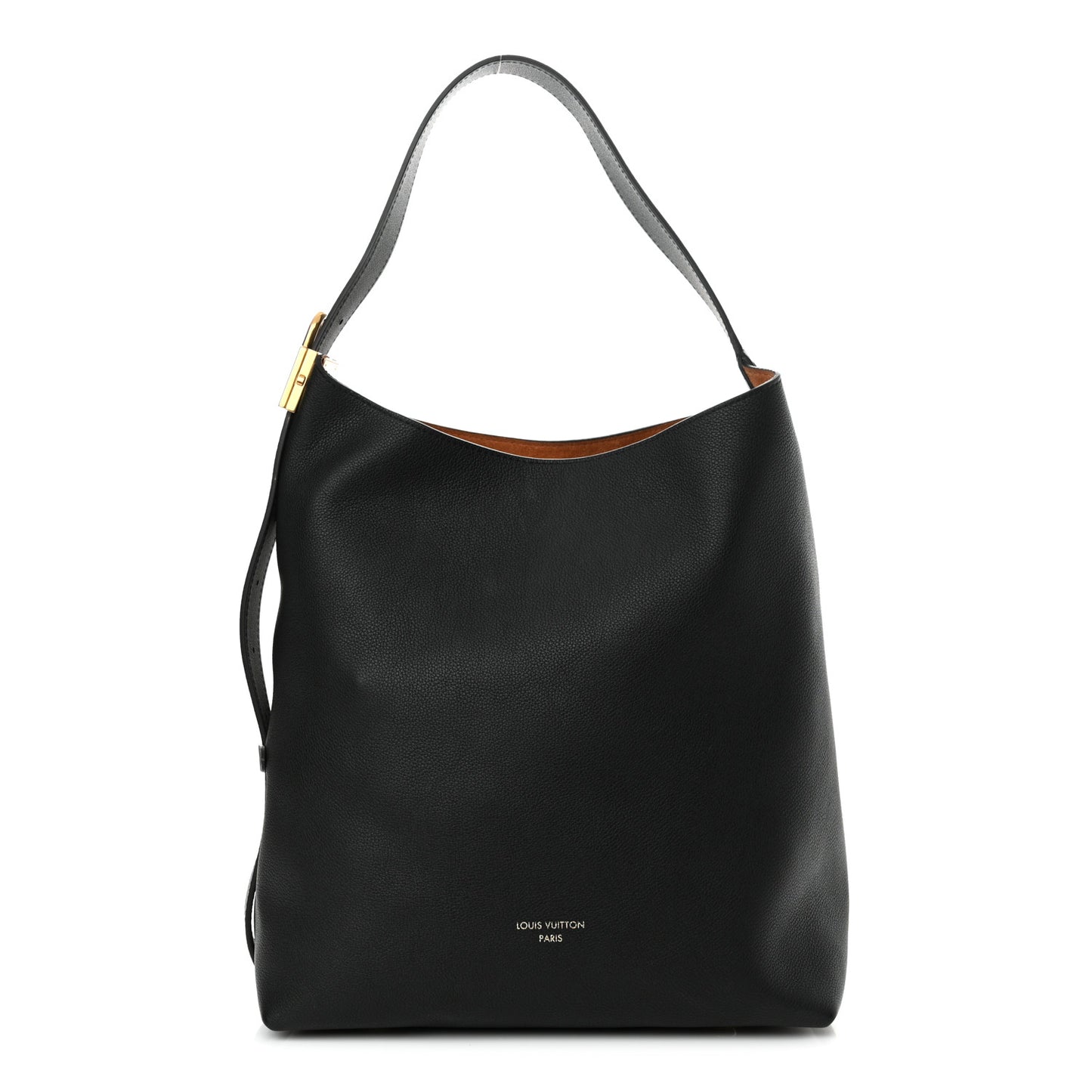 Grained Calfskin Low Key Hobo MM Black