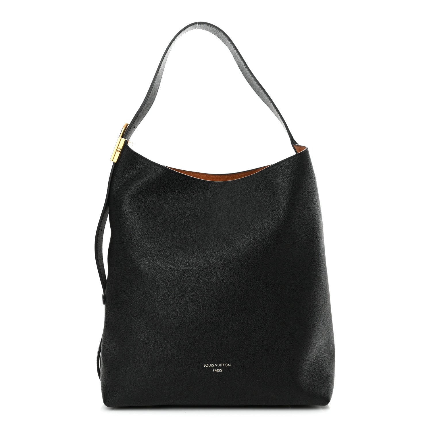 Louis Vuitton Grained Calfskin Low Key Hobo MM Black 1 of 11
