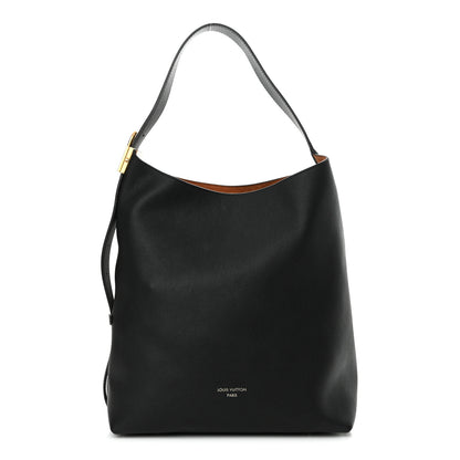 Louis Vuitton Grained Calfskin Low Key Hobo MM Black 1 of 11