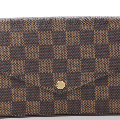 Louis Vuitton Damier Ebene Pochette Felicie Chain Wallet 10 of 14