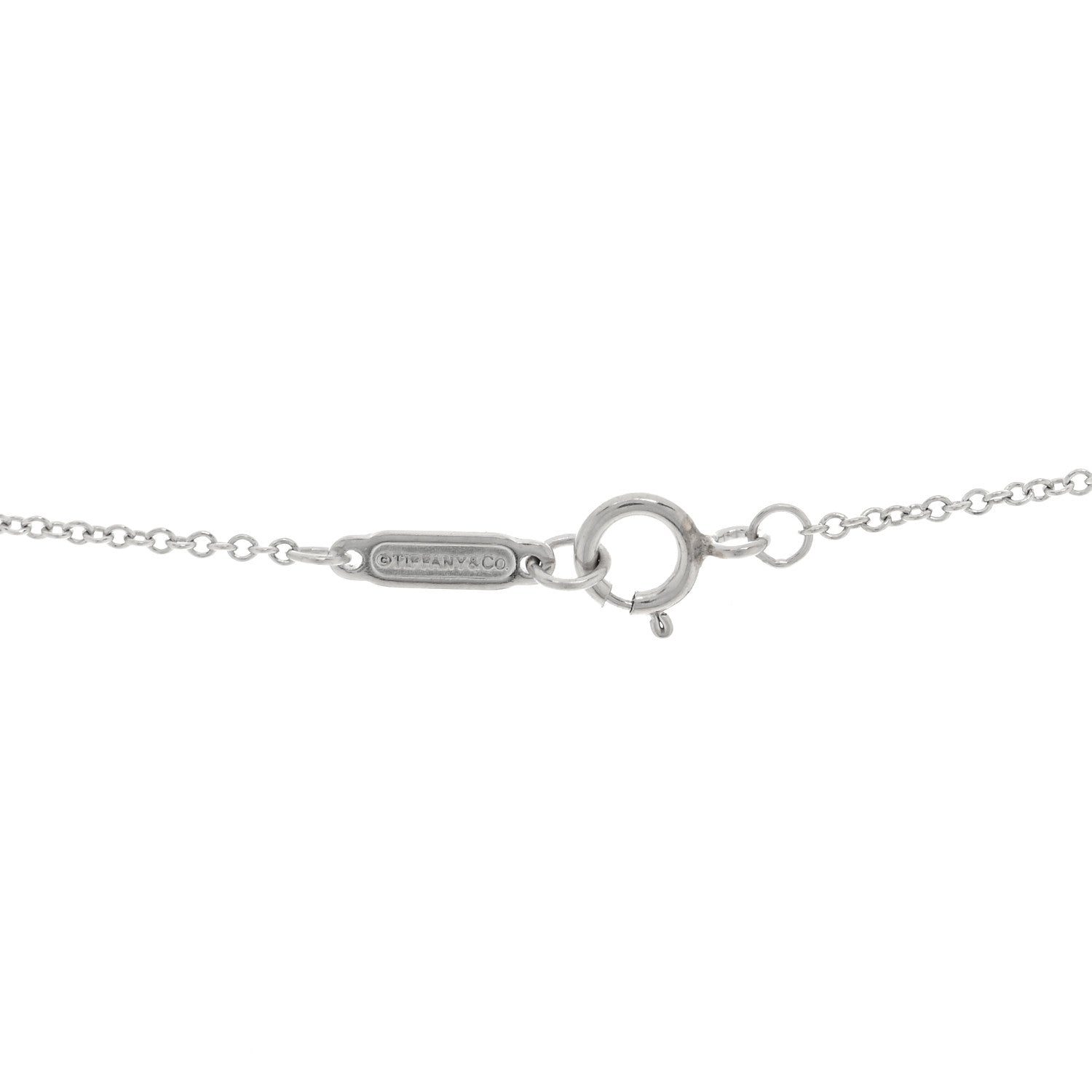 Tiffany Platinum 18K Rose Gold Pink Diamond Floret Key Pendant Necklace 3 of 4