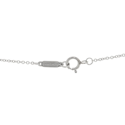 Tiffany Platinum 18K Rose Gold Pink Diamond Floret Key Pendant Necklace 3 of 4