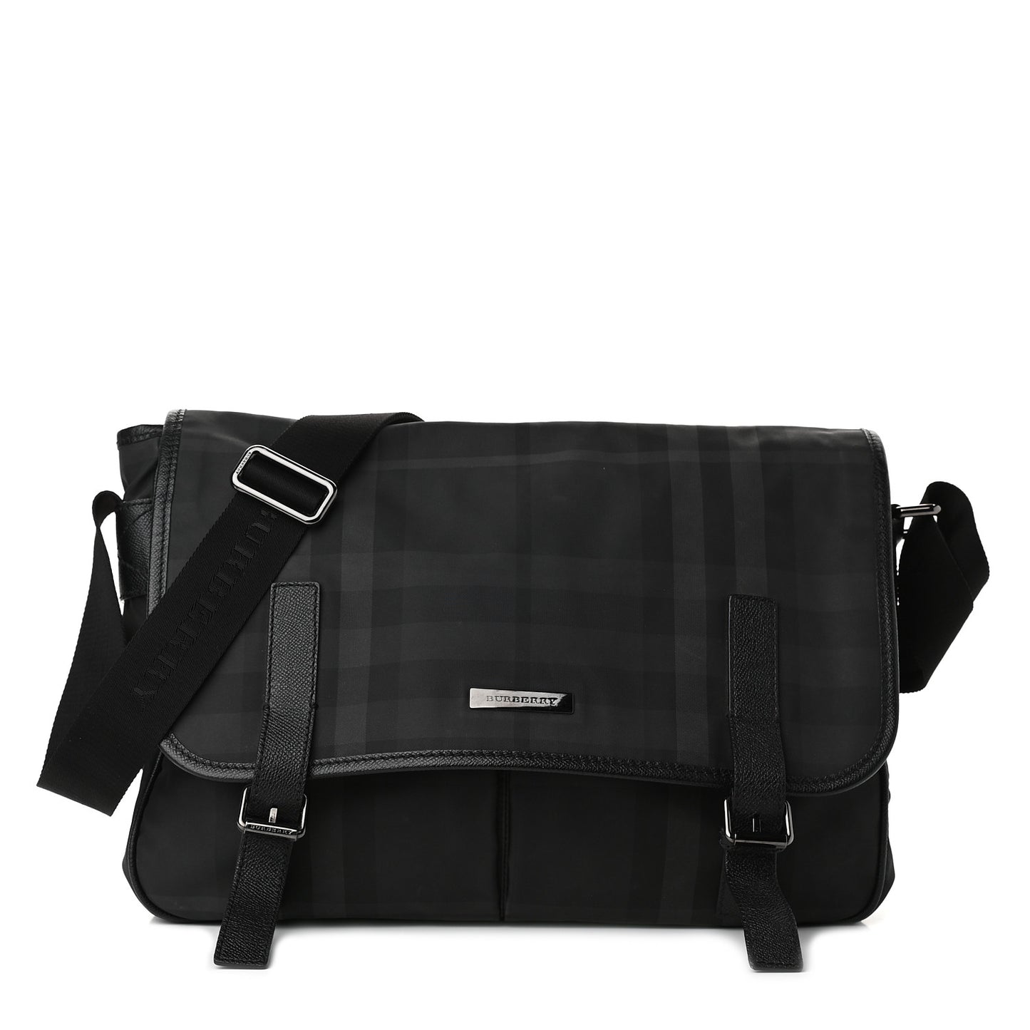 Smoked Check Medium Elgin Messenger Bag Black