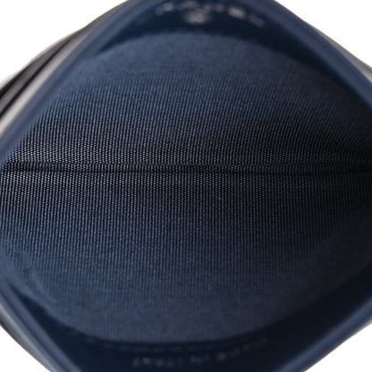 Chanel Lambskin Camellia Embossed Card Holder Navy 5 of 9