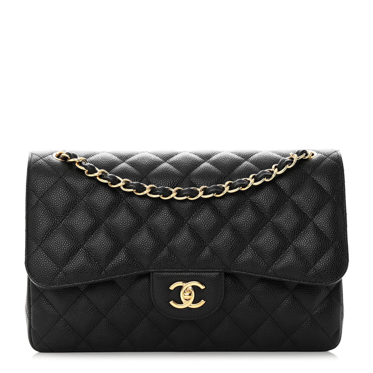 Chanel Caviar Quilted Jumbo Double Flap Black 1 of 13