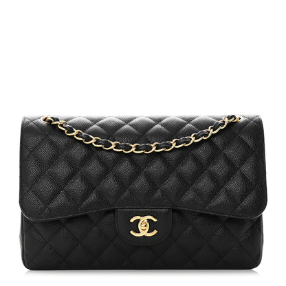 Chanel Caviar Quilted Jumbo Double Flap Black 1 of 13