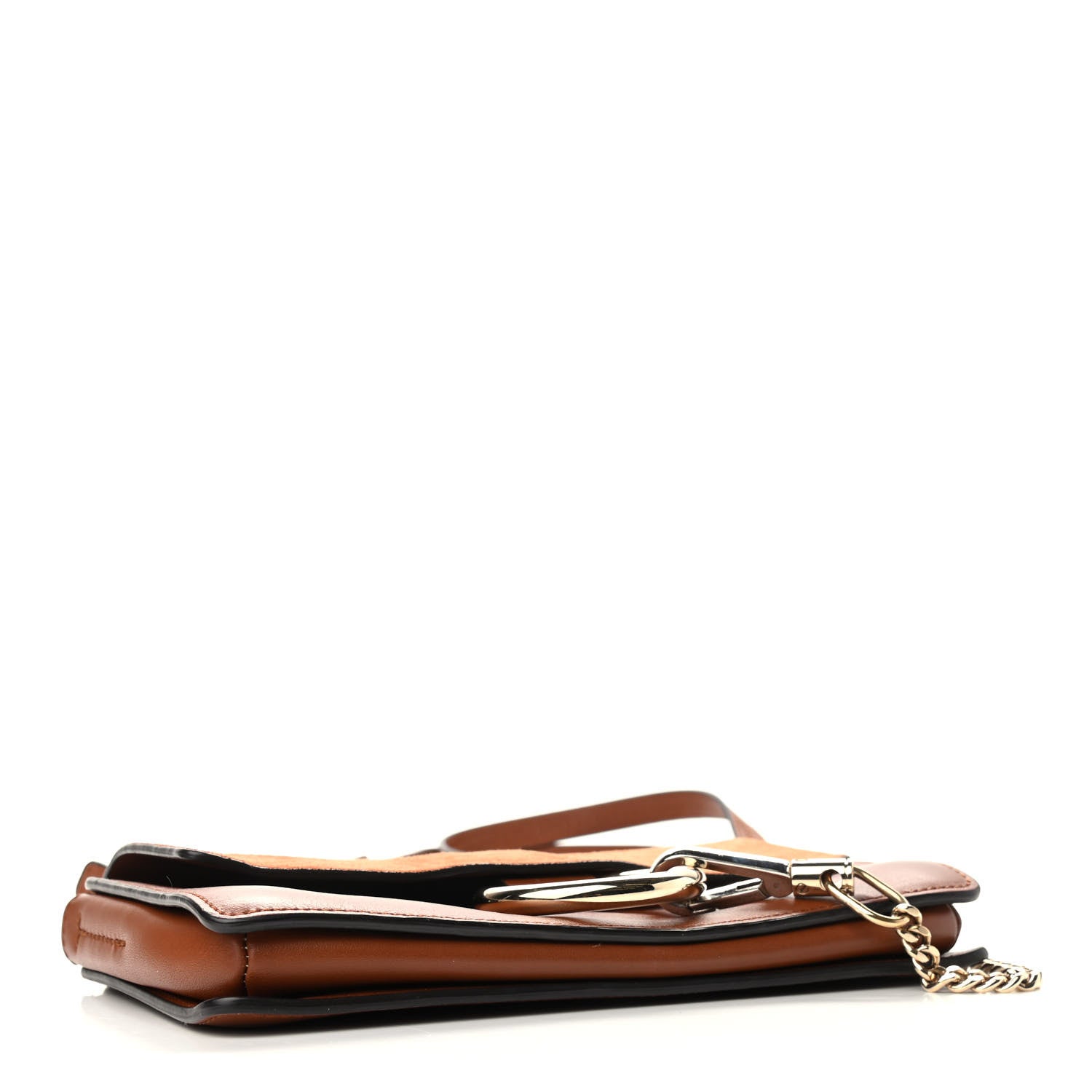 Chloe Suede Calfskin Small Faye Shoulder Bag Tobacco 4 of 9