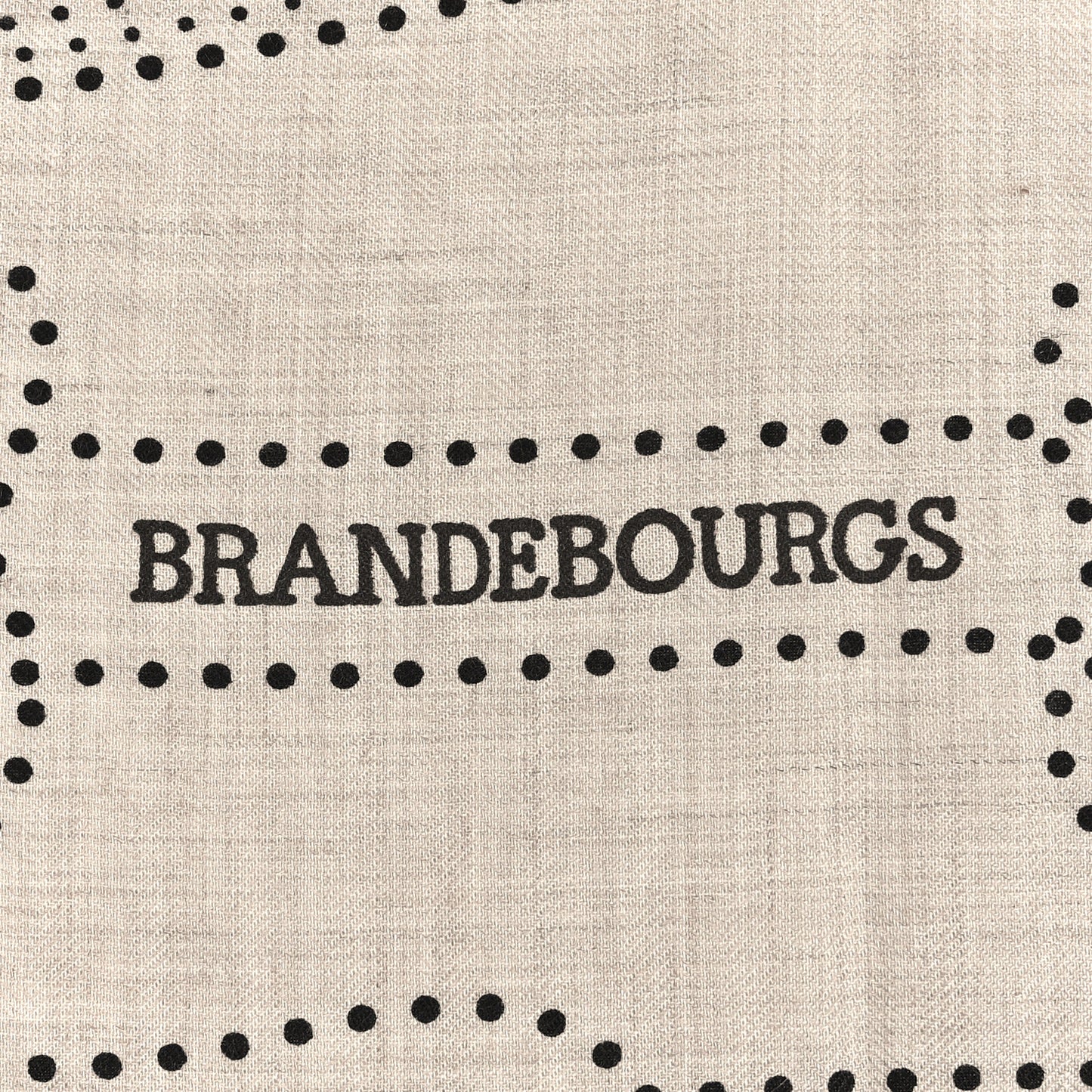 Cashmere Silk Brandebourgs Points Shawl 140 Naturel Black Vermillon