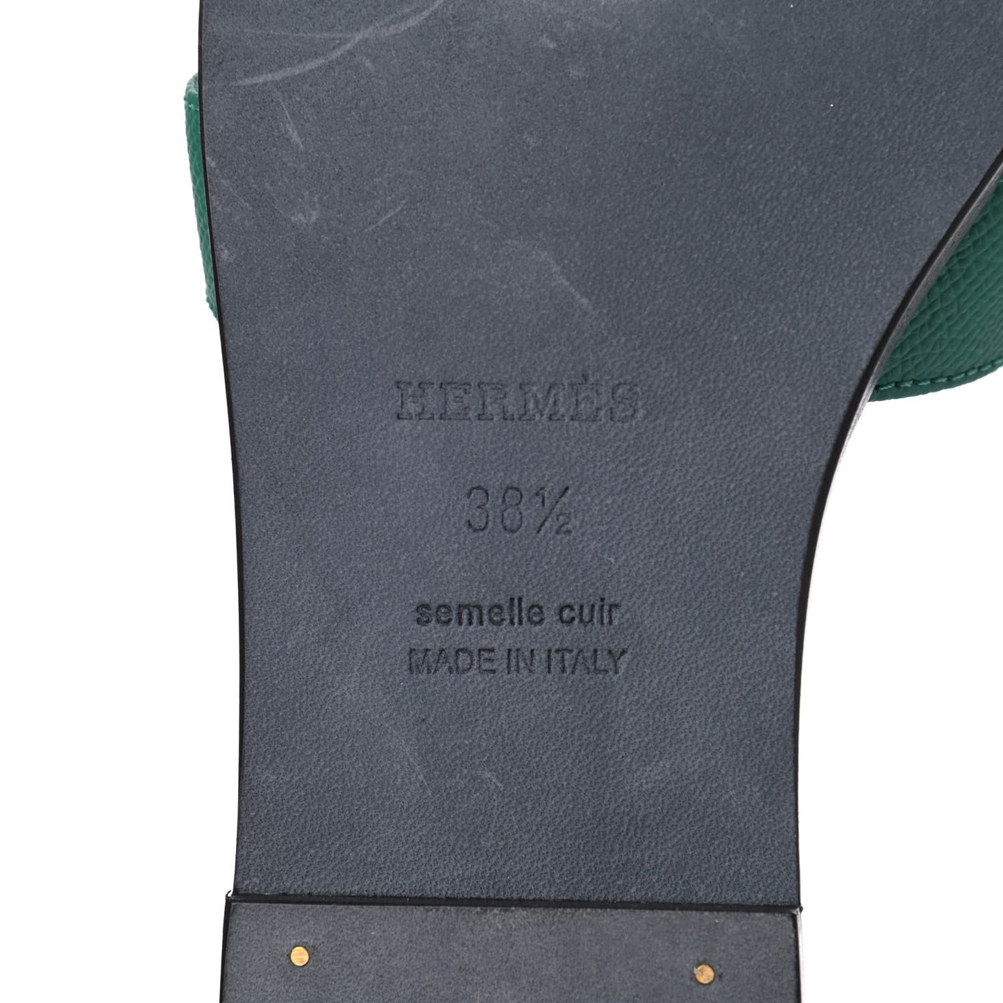 Epsom Oran Sandals 38.5 Vert Emeraude