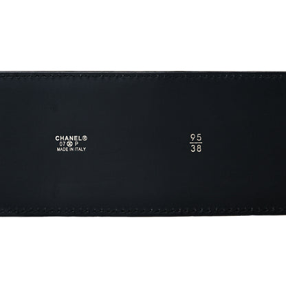 Chanel Patent CC Wide Belt 95 38 Black 5 of 6