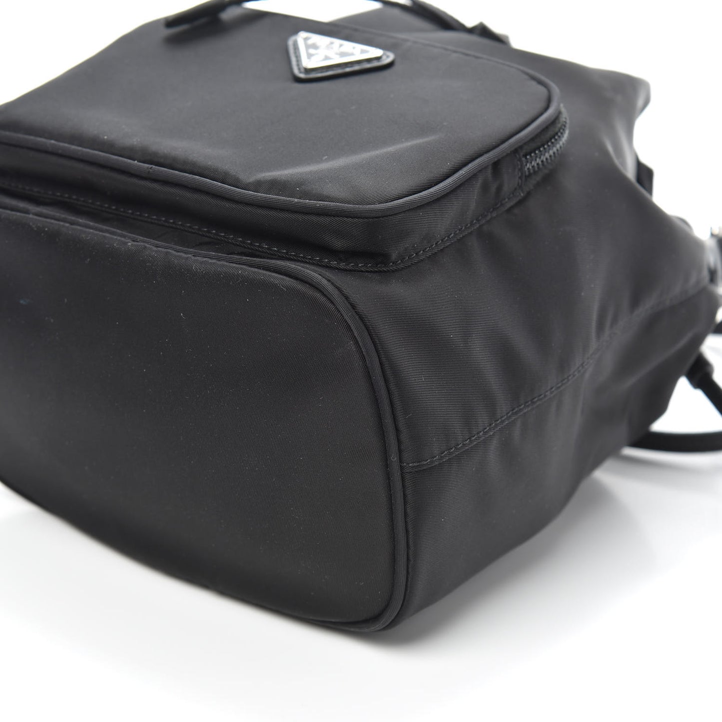 Tessuto Nylon Studded New Vela Mini Bucket Crossbody Bag Black Fuoco