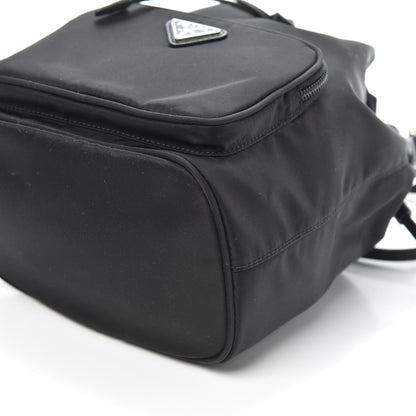 Prada Tessuto Nylon Studded New Vela Mini Bucket Crossbody Bag Black Fuoco 9 of 9