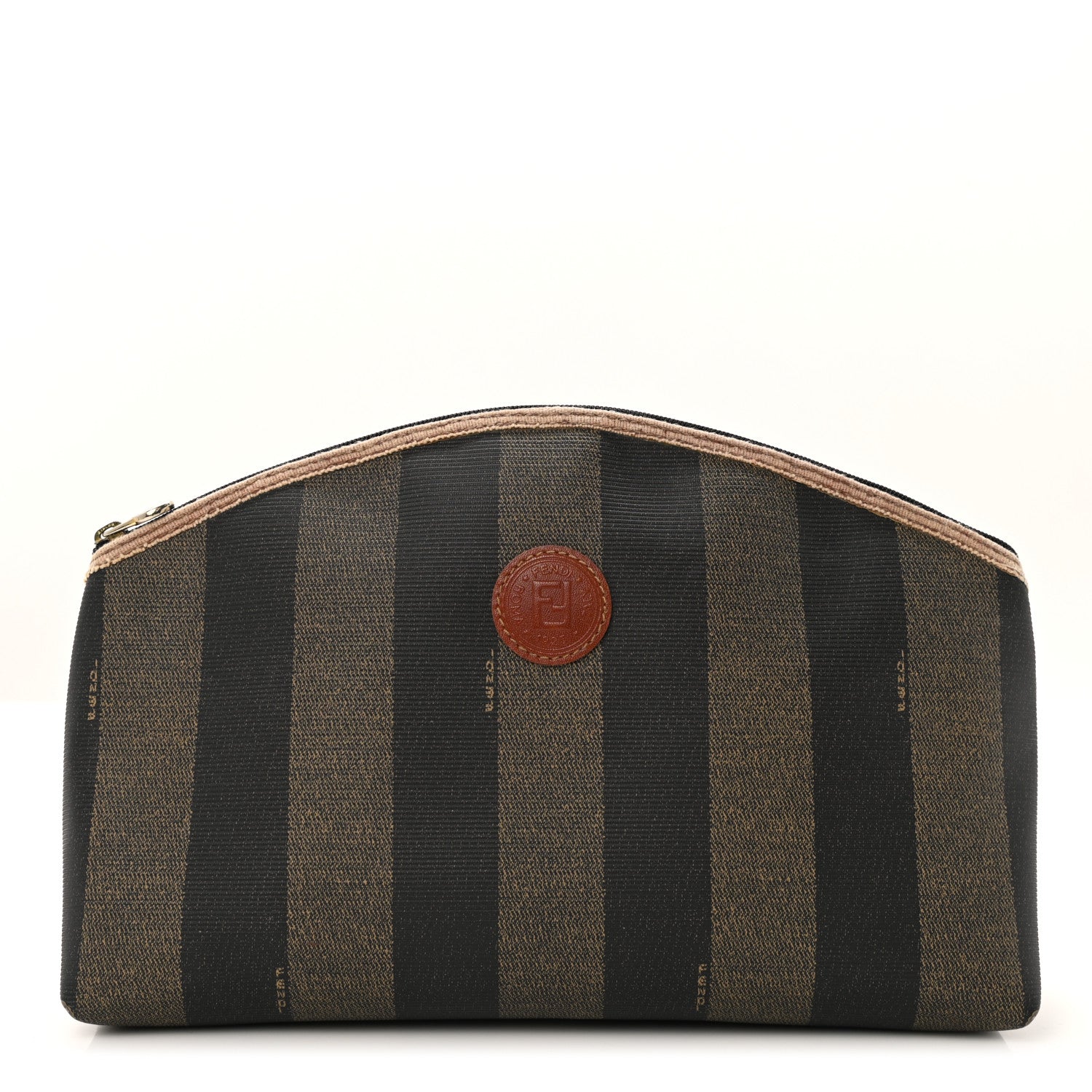 Fendi Pequin Spalmati Cosmetic Bag Tobacco 1 of 6