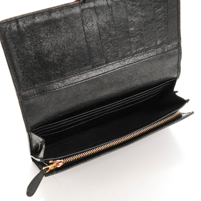 Balenciaga Agneau Giant 12 Rose Gold Hardware Money Wallet Black 5 of 7