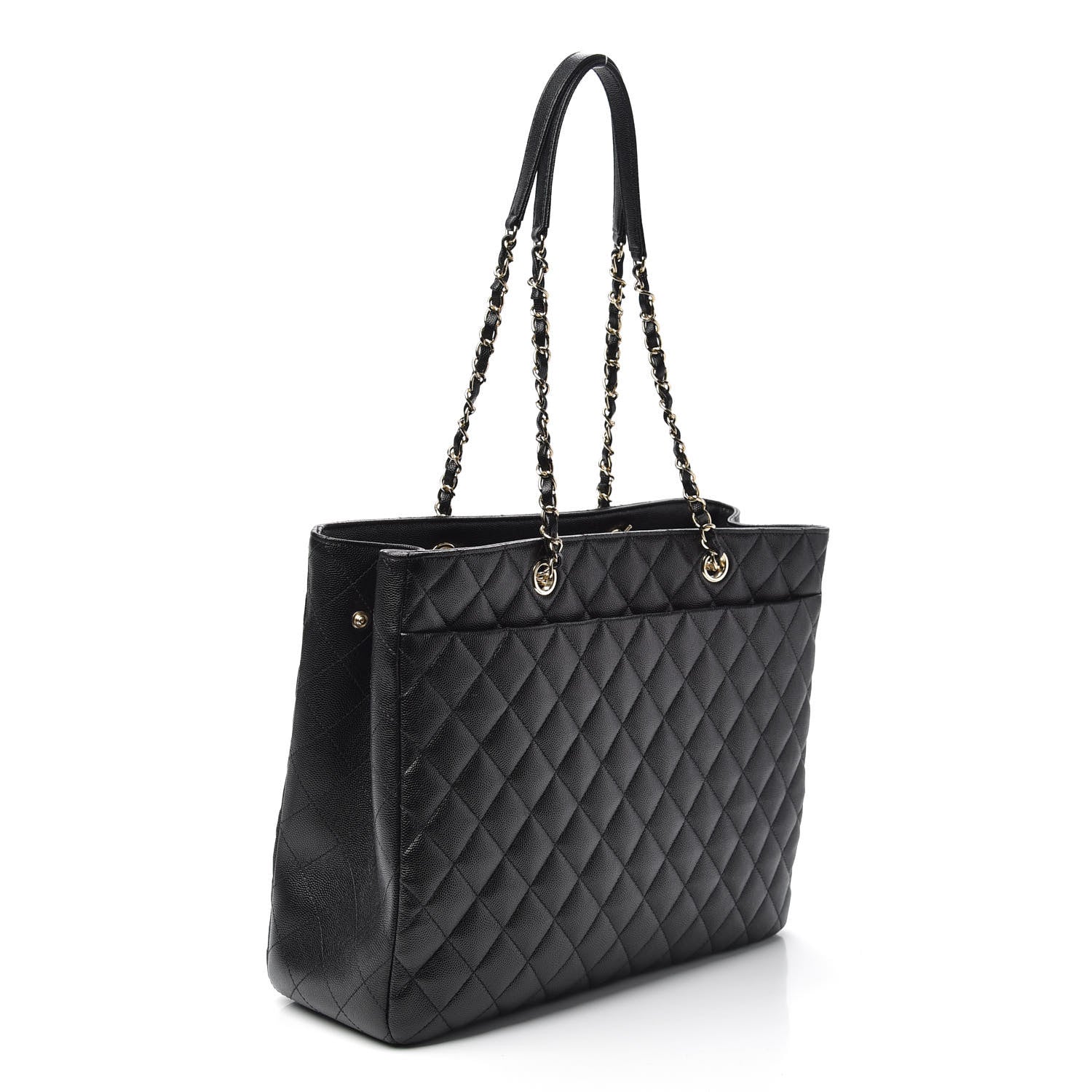 Chanel Caviar Quilted Large Shopping Tote Black 3 of 10