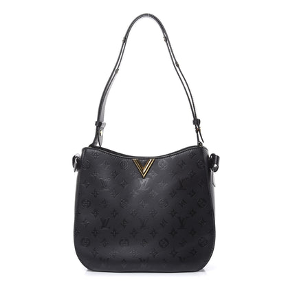 Louis Vuitton Cuir Plume Very Hobo Black 1 of 10