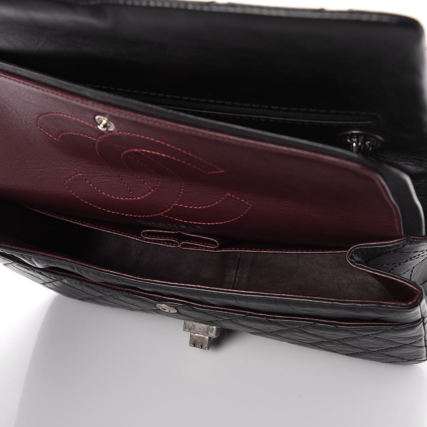 Aged Calfskin Quilted 2.55 Reissue 226 Flap Black