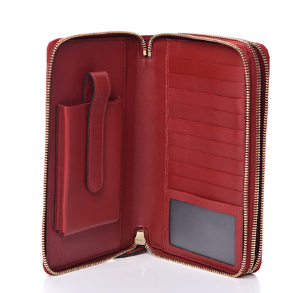 Gucci Microguccissima Zip Around Top Handle Travel Wallet Red 5 of 12